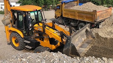 JCB Dozer Loading on Mixed Ballast Tipper in Crusher Industry Video