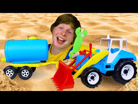 Видео: Автомастерская: трактор, мусоровоз и грузовик! Крутые видео для мальчиков про машинки