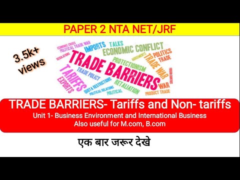 Trade Barriers( tariff