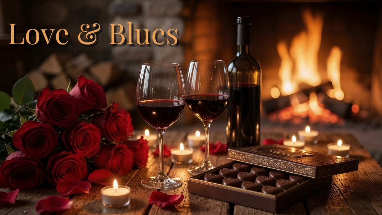 Romantic Fireplace Music for Couples ❤️ Cozy Night Ambience & Relaxation