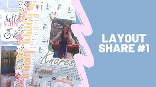Layout share #1 || 12x12 Scrapbooking including Echo Park, Simple Stories, Carta Bella, Pink Fresh