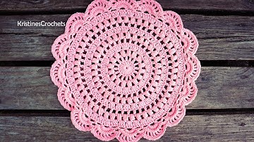 Crochet Round Doily Placemat Tutorial
