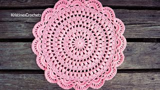 Crochet Round Doily Placemat Tutorial (reuploaded)