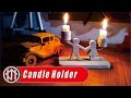 Wooden candle holder DIY - easy scroll saw project for beginner