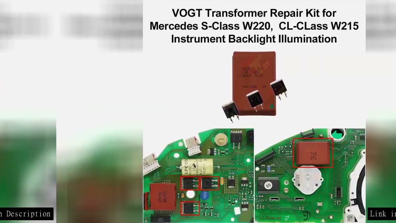 Dashboard Transformer for Mercedes W220 W215 R230 instrument cluster Repair kit Fix backlight flashi