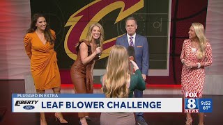 Anchors try the leaf blower challenge