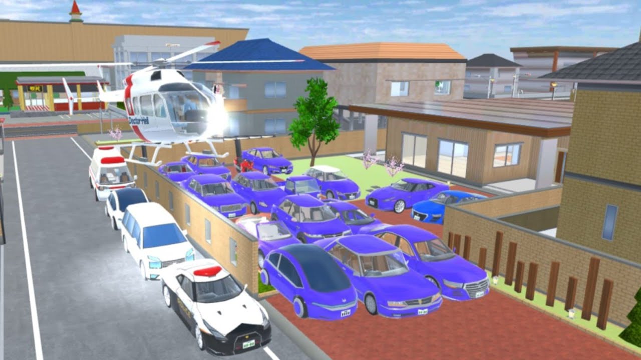 All Blue 💙 коллекция машин дома, мальчик 🤯✅ || Геймплей Sakura School Simulator || Malik Asif Gamer