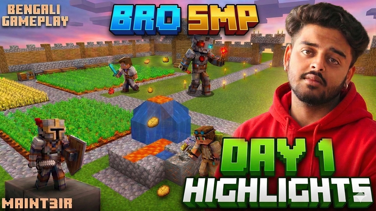 Minecraft BRO SMP Day 1 Highlights 🔥 | The Best Moments!