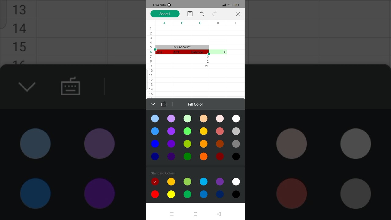 Spreadsheet | Make self expense graph | WPS Office | Android