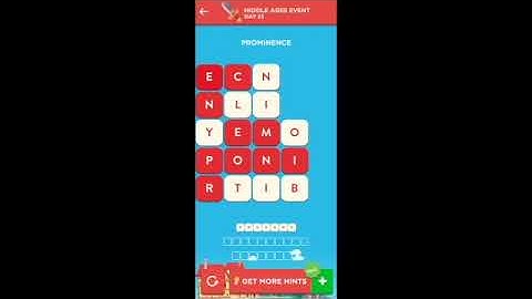 WordBrain 2 Middle Ages Event Day 23 May 30 2021 Answers and Solutions