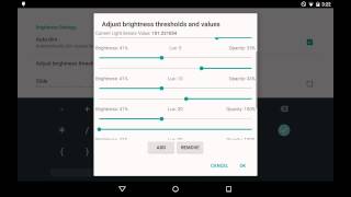 Adjust brightness and opacity for light sensor levels demo screenshot 3