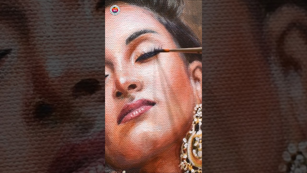 Как нарисовать женское лицо акрилом 🎨 