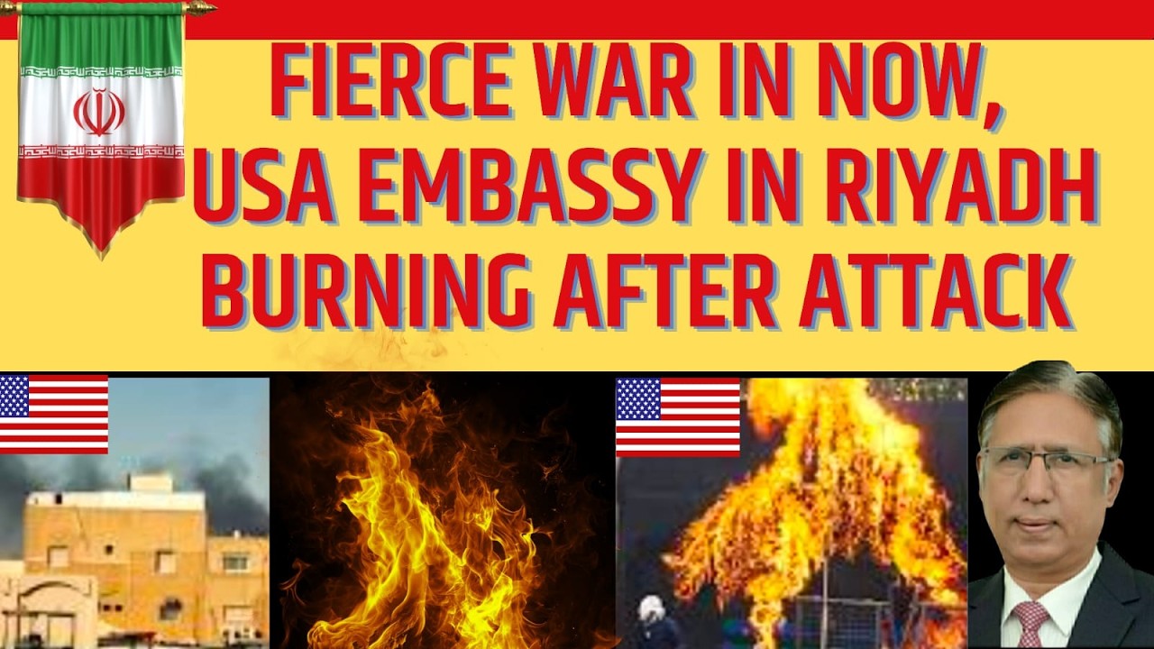 Fierce War in Now, US Embassy in Riyadh Burning after Attack