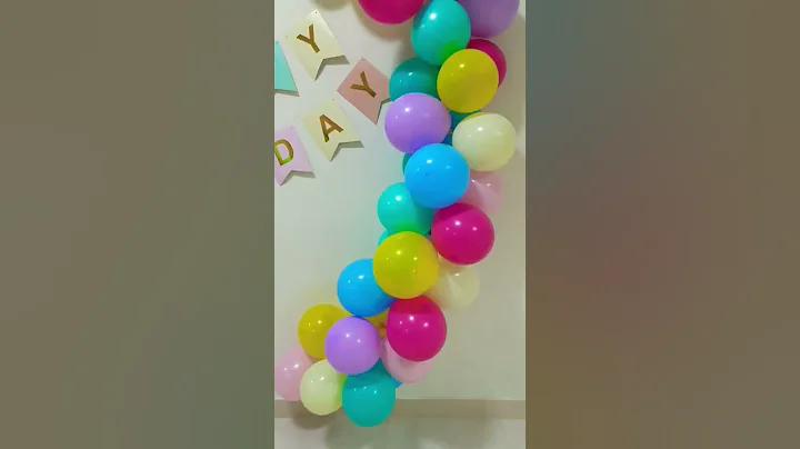 Birthday Decoration #balloon #rainbow #theme @Manpreetchadha