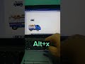 How to make truck in MS-Word shortcuts | #msword #drawing #shortcutkeys