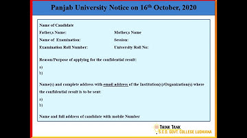 Pass but RLL Notice Explanation Panjab University
