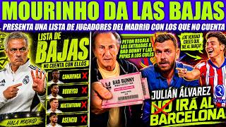 MOURINHO DA LA LISTA DE BAJAS A FLORENTINO ¡HAY SORPRESAS!   JOTA JORDI HUMILLADO CON JULIAN ALVAREZ