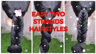 Easy Two strand hairstyles. Two strand hairstyle Profile