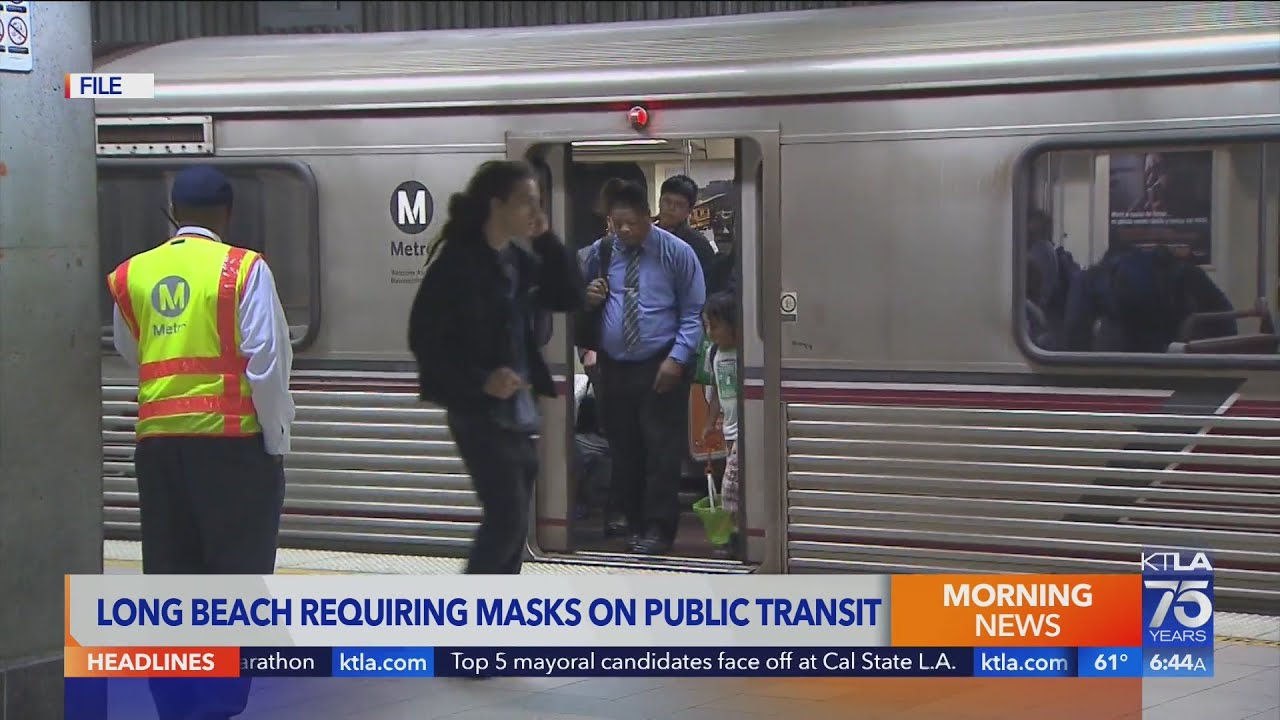 Long Beach requiring masks on public transit - YouTube