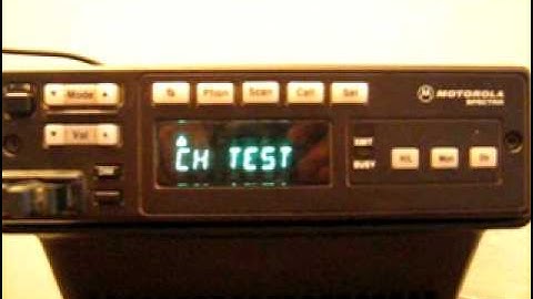 Motorola Spectra - Self test mode