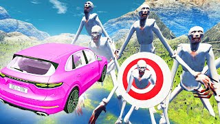 Jumping CARS in the mountains with giant SCP 096 MODEST! Cars Crashes - Beamng Drive screenshot 5