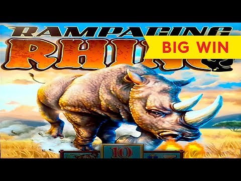 GREAT SESSION! Rampaging Rhino Slot - BIG WIN BONUS!