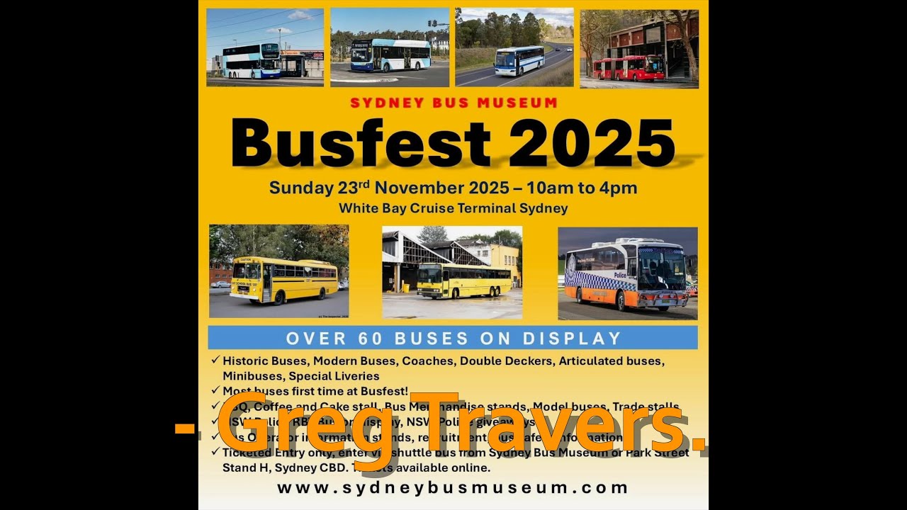 Sydney Bus Museum Busfest 2025 saw 72 entrants spanning 1950-2025 at White Bay on 23 November.