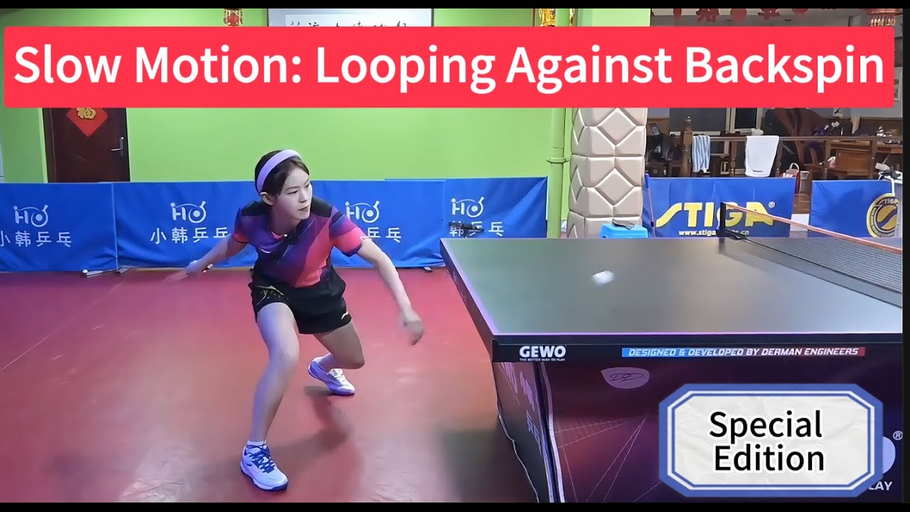 ⭐Slow Motion:⭐ Looping Against Backspin (Special Edition) | FH | BH