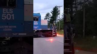 Just Tossing Out Flares At This Railroad Crossing, No Fire Danger Here! #trains #trainvideo