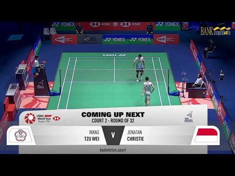 R32 | Wang Tzu Wei 王子維 (TPE) vs Jonatan Christie (INA) | France Open 2024