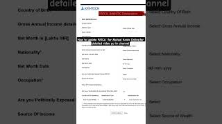 How to update FATCA online for mutual funds.