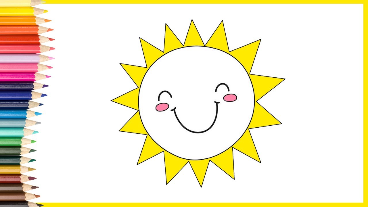 How to color a sun????? | Coloring a beautiful sun | Learn how to paint ...