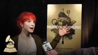 Hayley Williams backstage at the GRAMMY Nominations Concert Live GRAMMYs