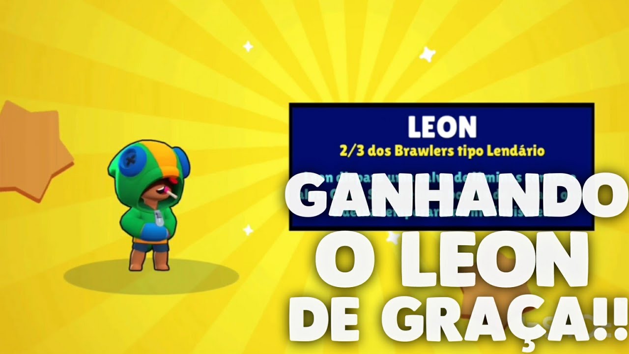 Ganhei O Leon Na Caixa Gratis Brawl Stars Youtube - brawl star leon ganhando na caixa