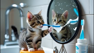🐾 Tiny Baby Cat’s Cozy Bedtime Story 🌙📖 – The Cutest Nighttime Routine!