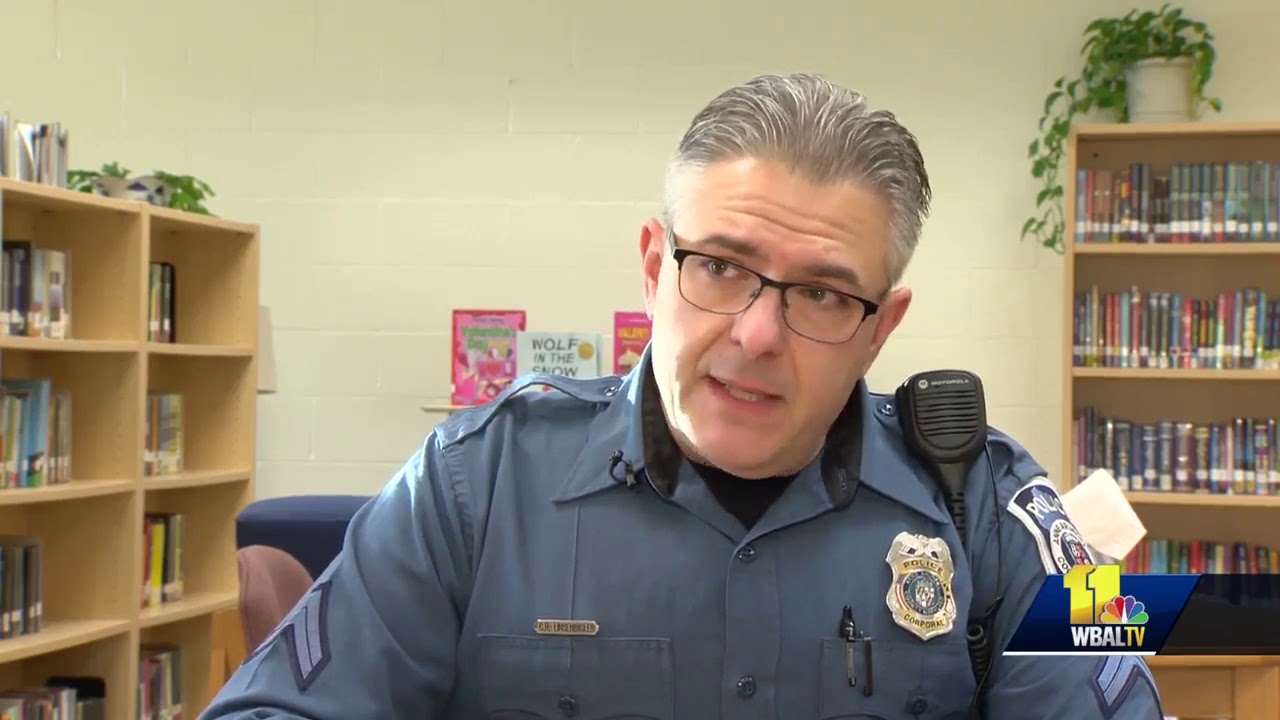 wbal-tv baltimore Thank-you card written in Braille brings student, officer together