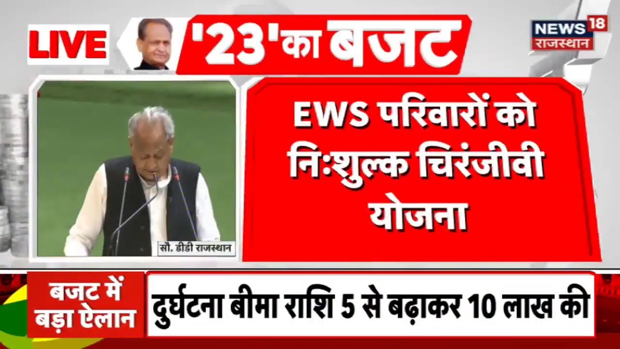 Breaking News Rajasthan Budget 2023 में CM Ashok Gehlot का बड़ा ऐलान