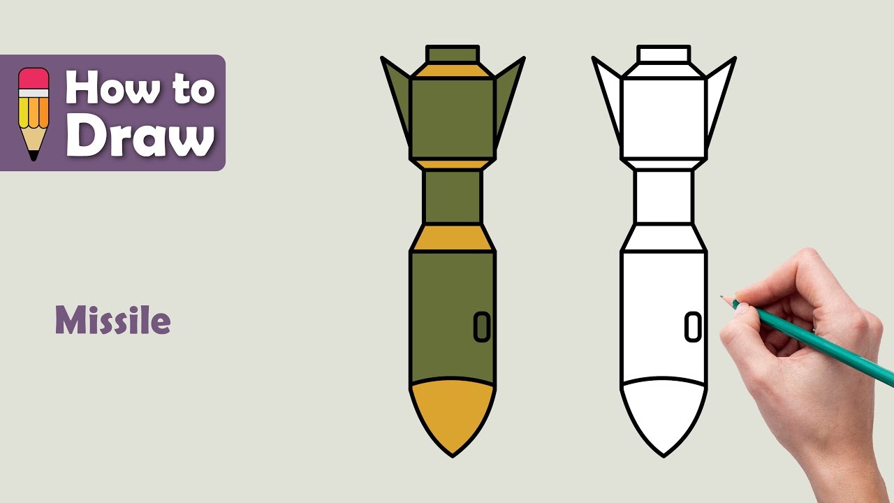[#8/8] 💣 Simple Military Missile & Bomb Drawing for All Ages! ✏️🎨 