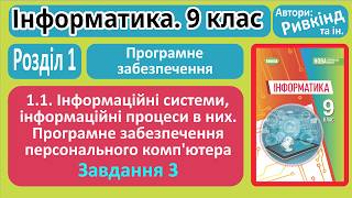 1.1. Information systems, information processes within them. Task 3 | 9th Grade | Rivkind