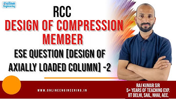 L8  Question Design of Axially Loaded Column - 2 | RCC by Raj Sir | Online Engineering