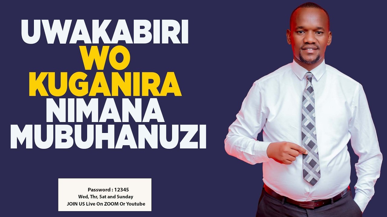 UWAKABIRI WO KUGANIRA NIMANA MUBUHANUZI HAMWE NA PROPHET BOSCO