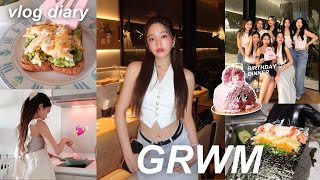 [SUB] Vlog Diary☁️| Cooking Brunch🥑,home work out🧘🏻‍♀️, grwm🎀,dinner วันเกิดเพื่อน🍣|Beamsareeda