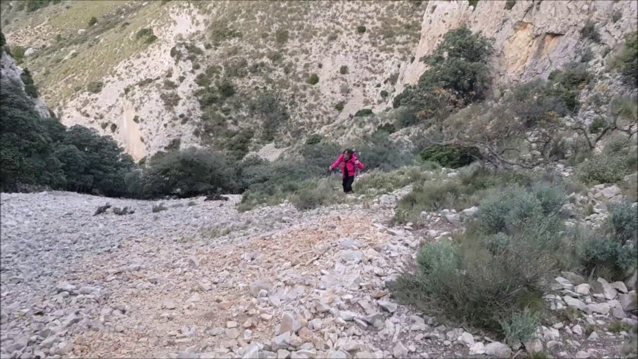 Maigmó, Alt de La Ximenera, pedreras de subida y bajada; Alicante.