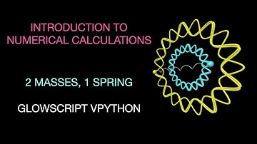 Introduction to Numerical Calculations with GlowScript/VPython - 2 Masses and a Spring.