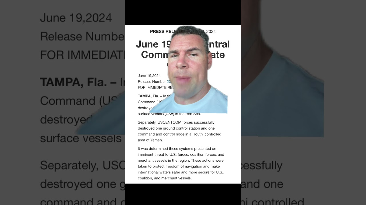 US Central Command Press Release for June 19 2024. 