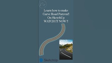Learn how to make curve road pattren on sketchup✨ #architecture #design #sketchup #tips #trick #road