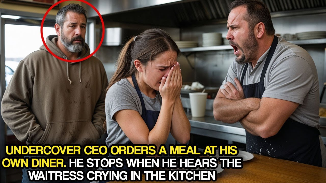 Outline Video Undercover CEO Orders a Meal at His Diner. He Stops When He Hears the Waitress Crying in the Kitchen