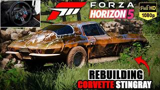 Rebuilding corvette stingray 1967 (1307 HP) Twin Turbo - Forza Horizon 5 | Logitech G29 Gameplay