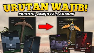 BEGINNERS MUST KNOW! The Order of Pickaxes, Weapons, and Armor to Become a PRO Quickly in The Forge