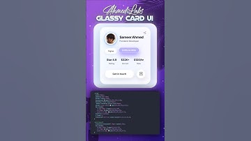 Wow Your Users! Glassy Profile Card Tutorial for Beginners